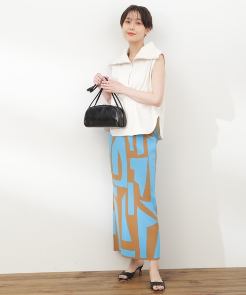 N.(N. Natural Beauty Basic)(エヌエヌナチュラルビューティーベーシック)の「◆ハーフZIPカットソー(Tシャツ/カットソー・レディース・ブラック/ライトグリーン/オフホワイト・MEDIUM)」の6枚目の写真