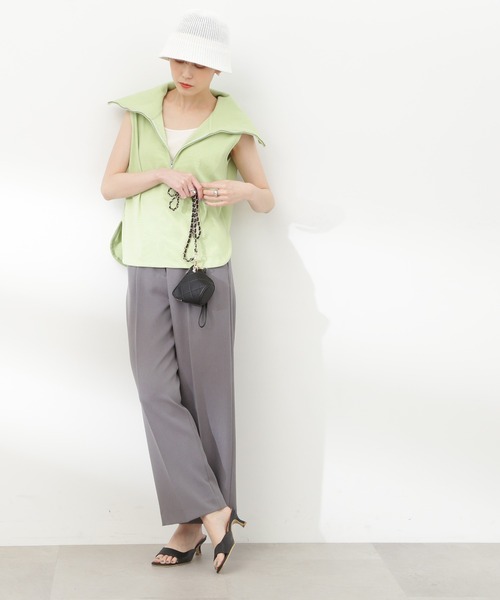 N.(N. Natural Beauty Basic)(エヌエヌナチュラルビューティーベーシック)の「◆ハーフZIPカットソー(Tシャツ/カットソー・レディース・ブラック/ライトグリーン/オフホワイト・MEDIUM)」の15枚目の写真