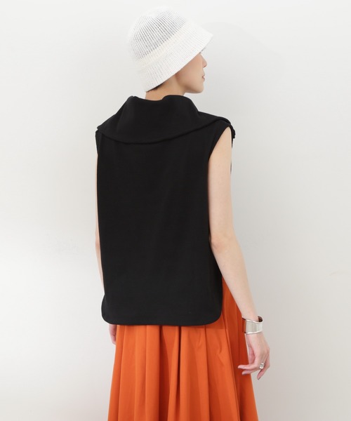 N.(N. Natural Beauty Basic)(エヌエヌナチュラルビューティーベーシック)の「◆ハーフZIPカットソー(Tシャツ/カットソー・レディース・ブラック/ライトグリーン/オフホワイト・MEDIUM)」の9枚目の写真