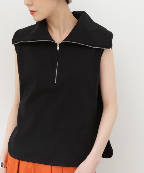 N.(N. Natural Beauty Basic)(エヌエヌナチュラルビューティーベーシック)の「◆ハーフZIPカットソー(Tシャツ/カットソー・レディース・ブラック/ライトグリーン/オフホワイト・MEDIUM)」の13枚目の写真