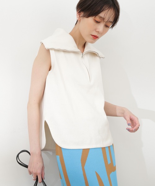 N.(N. Natural Beauty Basic)(エヌエヌナチュラルビューティーベーシック)の「◆ハーフZIPカットソー(Tシャツ/カットソー・レディース・ブラック/ライトグリーン/オフホワイト・MEDIUM)」の20枚目の写真