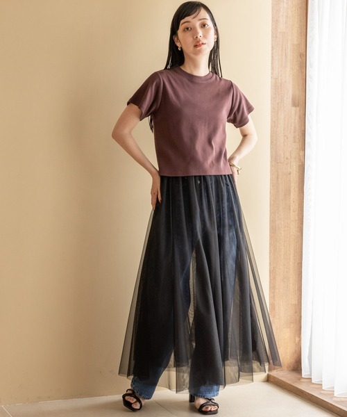 LOWRYS FARM（ローリーズファーム）の「フライスチビＴシャツＳＳ　197561（Tシャツ/カットソー・レディース・ホワイト/ブラック/ブラウン・FREE）」の19枚目の写真