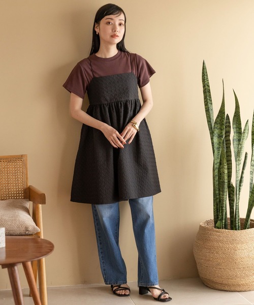 LOWRYS FARM（ローリーズファーム）の「フライスチビＴシャツＳＳ　197561（Tシャツ/カットソー・レディース・ホワイト/ブラック/ブラウン・FREE）」の18枚目の写真