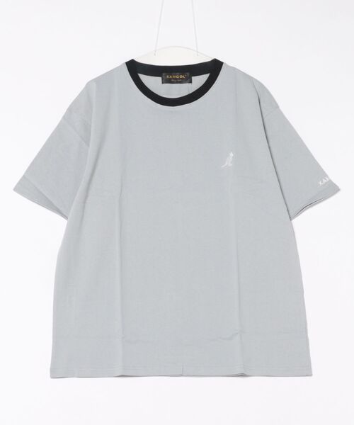 KANGOL(カンゴール)の「【KANGOL】刺繍ビッグサイズ リンガークルーネックTシャツ(Tシャツ/カットソー・メンズ・ホワイト/ブラック/マルチ/グレー/グリーン・LARGE/X-LARGE/MEDIUM)」の4枚目の写真