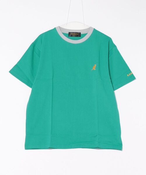 KANGOL(カンゴール)の「【KANGOL】刺繍ビッグサイズ リンガークルーネックTシャツ(Tシャツ/カットソー・メンズ・ホワイト/ブラック/マルチ/グレー/グリーン・LARGE/X-LARGE/MEDIUM)」の1枚目の写真