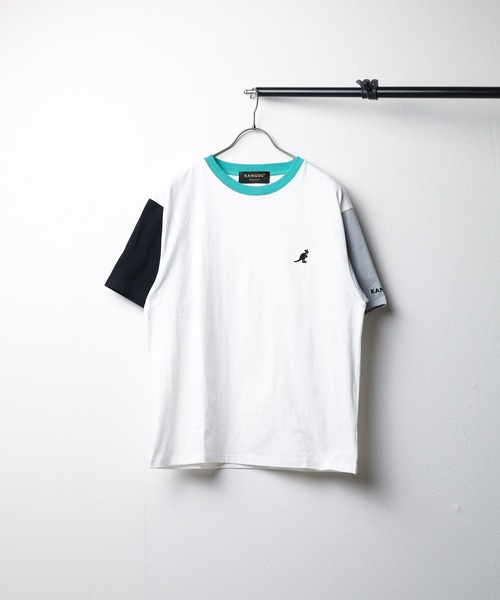 KANGOL(カンゴール)の「【KANGOL】刺繍ビッグサイズ リンガークルーネックTシャツ(Tシャツ/カットソー・メンズ・ホワイト/ブラック/マルチ/グレー/グリーン・LARGE/X-LARGE/MEDIUM)」の5枚目の写真