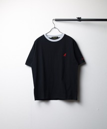【KANGOL】刺繍ビッグサイズ リンガークルーネックTシャツ