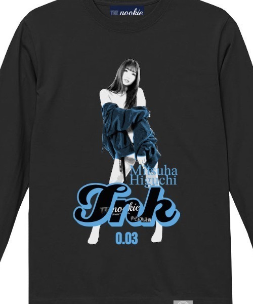 THE Nookie(ザヌーキー)の「《THE nookie LOVE Mitsuha Higuchi》PORTRAIT L/S TEE(Tシャツ/カットソー・レディース・ホワイト/ブラック・LARGE/MEDIUM)」の3枚目の写真