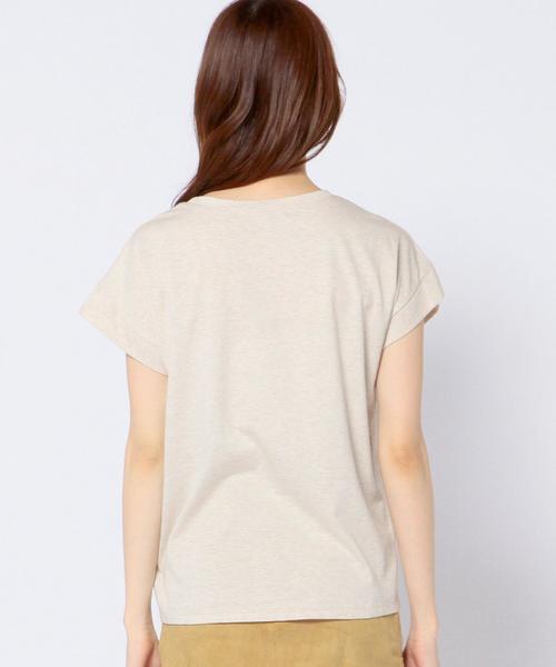 Another Edition(アナザーエディション)の「 フリンジテープショートスリーブ/AEBC フリンジTAPE SSL◆(Tシャツ/カットソー・レディース・ライトグレー/ナチュラル・フリー)」の3枚目の写真