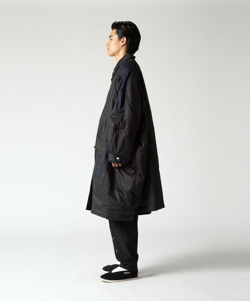 yoshiokubo（ヨシオクボ）の「yoshiokubo ヨシオクボ / PATCHWORK PK SHIBI LONG COAT パッチワークロングコート / YKF23502（モッズコート・メンズ・クリーム/ブラック・3/2）」の4枚目の写真