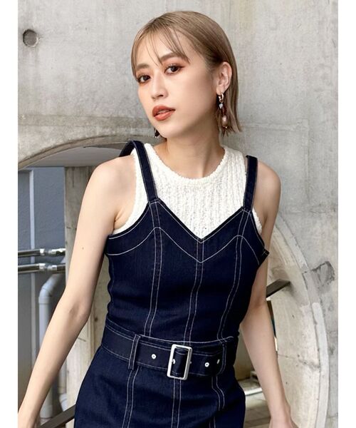 MURUA(ムルーア)の「テープヤーンアメスリタンク(タンクトップ・レディース・パープル/ホワイト・FREE)」の11枚目の写真