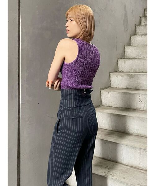 MURUA(ムルーア)の「テープヤーンアメスリタンク(タンクトップ・レディース・パープル/ホワイト・FREE)」の5枚目の写真