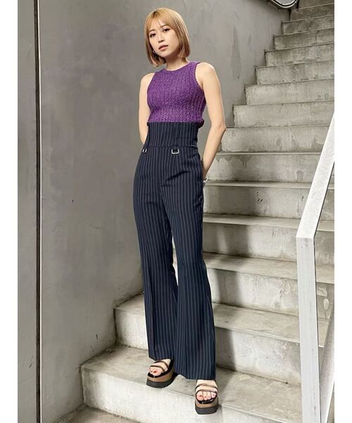 MURUA(ムルーア)の「テープヤーンアメスリタンク(タンクトップ・レディース・パープル/ホワイト・FREE)」の4枚目の写真