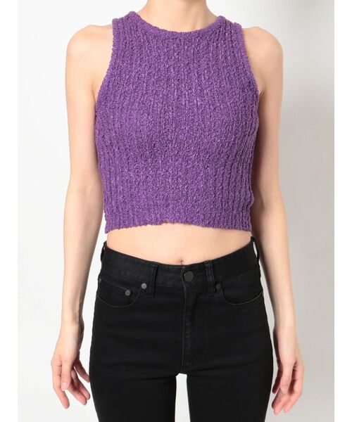 MURUA(ムルーア)の「テープヤーンアメスリタンク(タンクトップ・レディース・パープル/ホワイト・FREE)」の15枚目の写真
