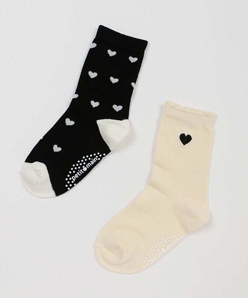 petit main（プティマイン）の「アソートソックス2P（ソックス/靴下・キッズ・ブラック/ブルー/オフホワイト/チャコール・SS/S/M/L）」の3枚目の写真