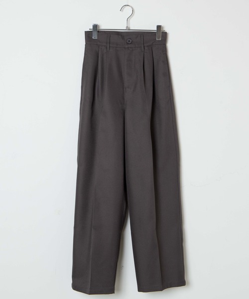 WEGO(ウィゴー)の「WEGO/【26年春 大好評により再入荷!】ハイウエストセンタープレスワイドパンツ(スラックス・レディース・ブラック/グレー/アイボリー/ダークオレンジ/ブラウン・LARGE/SMALL/MEDIUM)」の22枚目の写真