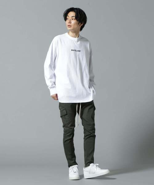WHITELAND（ホワイトランド）の「【WEB&DEPOT限定】WHITELAND/ホワイトランド/LOGO LST/ロゴ ロンT（Tシャツ/カットソー・メンズ・ホワイト/グレー/ブラック/カーキ・SMALL/MEDIUM/LARGE）」の18枚目の写真