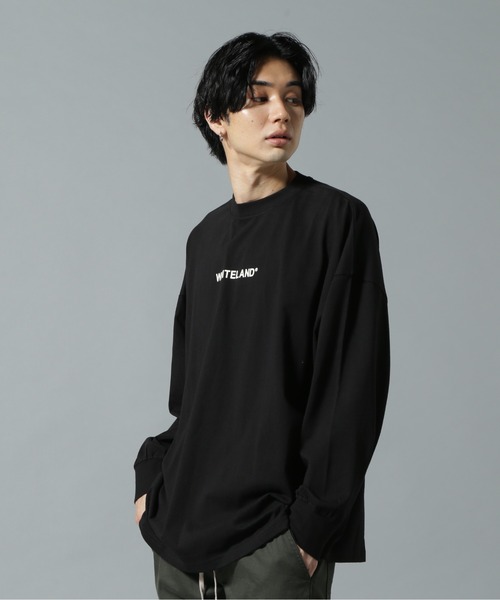 WHITELAND（ホワイトランド）の「【WEB&DEPOT限定】WHITELAND/ホワイトランド/LOGO LST/ロゴ ロンT（Tシャツ/カットソー・メンズ・ホワイト/グレー/ブラック/カーキ・SMALL/MEDIUM/LARGE）」の6枚目の写真