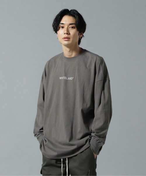 WHITELAND（ホワイトランド）の「【WEB&DEPOT限定】WHITELAND/ホワイトランド/LOGO LST/ロゴ ロンT（Tシャツ/カットソー・メンズ・ホワイト/グレー/ブラック/カーキ・SMALL/MEDIUM/LARGE）」の8枚目の写真