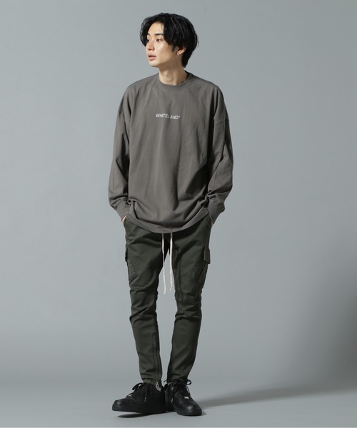 WHITELAND（ホワイトランド）の「【WEB&DEPOT限定】WHITELAND/ホワイトランド/LOGO LST/ロゴ ロンT（Tシャツ/カットソー・メンズ・ホワイト/グレー/ブラック/カーキ・SMALL/MEDIUM/LARGE）」の14枚目の写真
