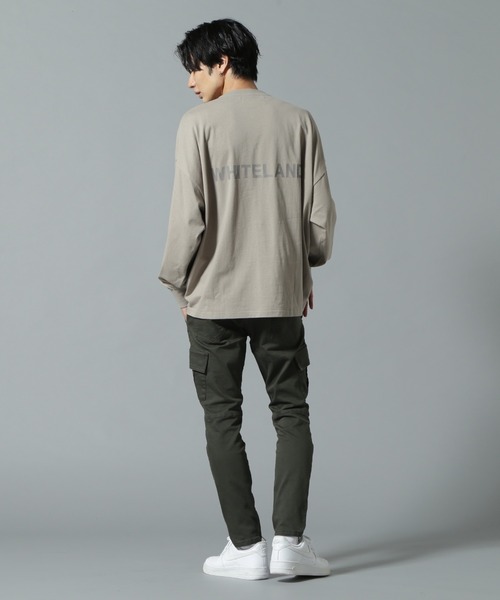 WHITELAND（ホワイトランド）の「【WEB&DEPOT限定】WHITELAND/ホワイトランド/LOGO LST/ロゴ ロンT（Tシャツ/カットソー・メンズ・ホワイト/グレー/ブラック/カーキ・SMALL/MEDIUM/LARGE）」の7枚目の写真