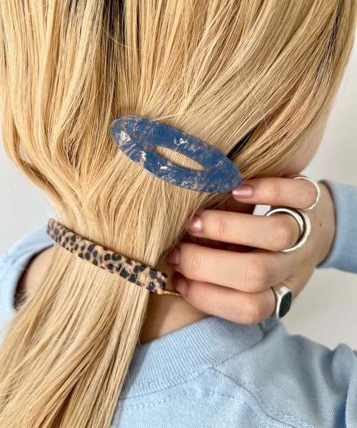 SANSeLF（サンセルフ）の「Se long hair clip【SANSeLF】sana23a005（バレッタ/ヘアクリップ・レディース・ブルー/パープル/オレンジ/ブラウン/ベージュ・FREE）」の19枚目の写真