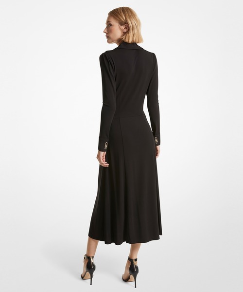 MICHAEL KORS 新品ストレッチ クレープ レースアップ ドレス MICHAEL KORS（マイケルコース）の「ストレッチ クレープ レース
