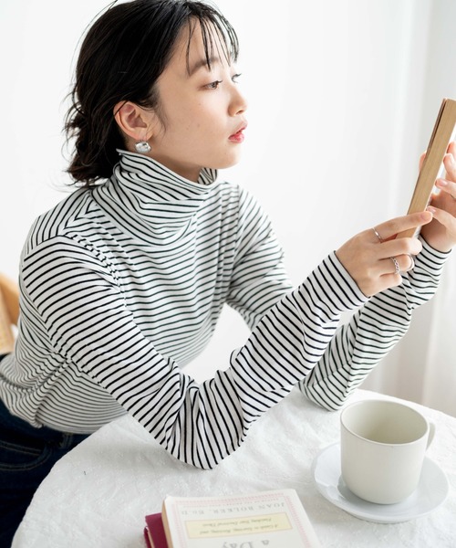 WEGO(ウィゴー)の「WEGO/タートルロンT(Tシャツ/カットソー・レディース・ホワイト/ブラック/ホワイト系その他5・FREE)」の8枚目の写真