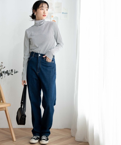 WEGO(ウィゴー)の「WEGO/タートルロンT(Tシャツ/カットソー・レディース・ホワイト/ブラック/ホワイト系その他5・FREE)」の5枚目の写真