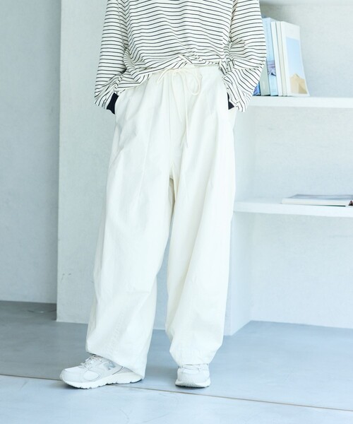 FREAK'S STORE(フリークスストア)の「ミリタリー バルーンパンツ/カーブパンツ/イージーパンツ(カーゴパンツ・レディース・ピンク/オリーブ/ブラック/オフホワイト・フリ-)」の9枚目の写真