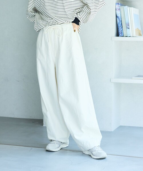 FREAK'S STORE(フリークスストア)の「ミリタリー バルーンパンツ/カーブパンツ/イージーパンツ(カーゴパンツ・レディース・ピンク/オリーブ/ブラック/オフホワイト・フリ-)」の10枚目の写真