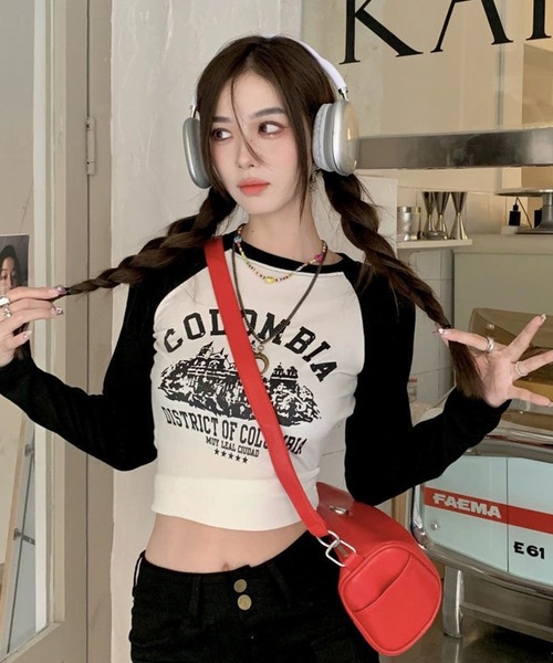 STONE  06aw ロゴ ロンt 長袖カットソー 短丈 SPINNS tシャツ 短丈ロングスリーブTシャツ/クロスロゴ/ロンT