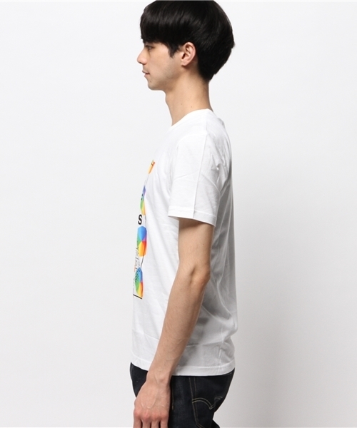 adidas（アディダス）の「オリジナルス　Tシャツ[MULTI COLOR TEE]（Tシャツ/カットソー・メンズ・ホワイト/ネイビー・XX-LARGE/X-SMALL/LARGE/XXX-LARGE/SMALL/MEDIUM/X-LARGE）」の9枚目の写真