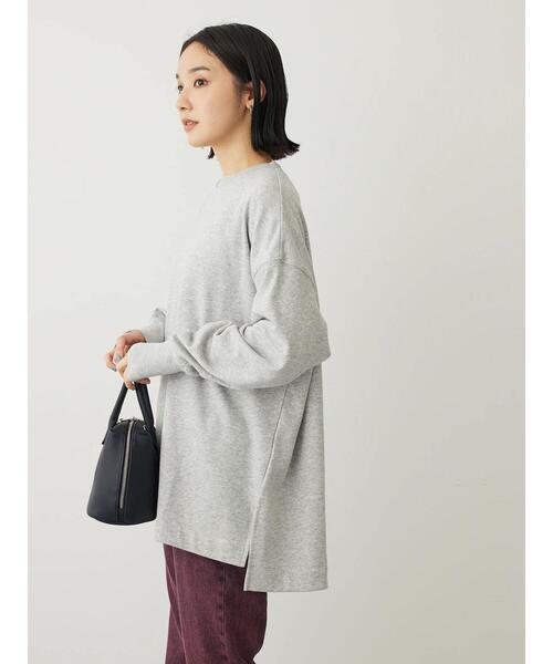 Green　Parks（グリーンパークス）の「BPセンターシームミニ裏毛プルオーバー（Tシャツ/カットソー・レディース・サックスブルー/ブラック/グリーン/オフホワイト/杢グレー・FREE）」の10枚目の写真