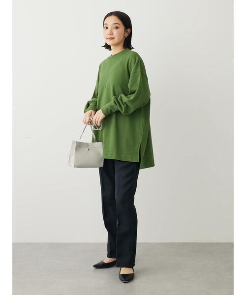 Green　Parks（グリーンパークス）の「BPセンターシームミニ裏毛プルオーバー（Tシャツ/カットソー・レディース・サックスブルー/ブラック/グリーン/オフホワイト/杢グレー・FREE）」の15枚目の写真