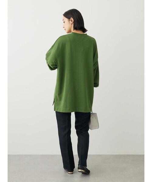 Green　Parks（グリーンパークス）の「BPセンターシームミニ裏毛プルオーバー（Tシャツ/カットソー・レディース・サックスブルー/ブラック/グリーン/オフホワイト/杢グレー・FREE）」の17枚目の写真