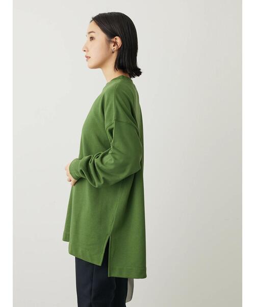 Green　Parks（グリーンパークス）の「BPセンターシームミニ裏毛プルオーバー（Tシャツ/カットソー・レディース・サックスブルー/ブラック/グリーン/オフホワイト/杢グレー・FREE）」の20枚目の写真