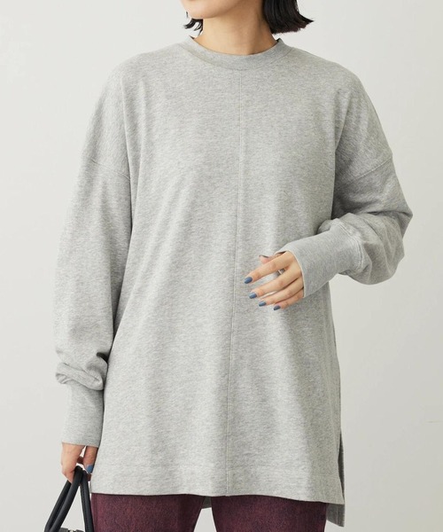Green　Parks（グリーンパークス）の「BPセンターシームミニ裏毛プルオーバー（Tシャツ/カットソー・レディース・サックスブルー/ブラック/グリーン/オフホワイト/杢グレー・FREE）」の3枚目の写真