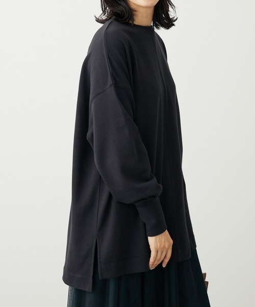 Green　Parks（グリーンパークス）の「BPセンターシームミニ裏毛プルオーバー（Tシャツ/カットソー・レディース・サックスブルー/ブラック/グリーン/オフホワイト/杢グレー・FREE）」の2枚目の写真