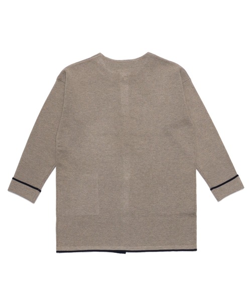 TOKYO SHIRTS（トウキョウシャツ）の「アウターニット ボタンコーディガン（ニット/セーター・レディース・モカ/ネイビー・M/L）」の3枚目の写真