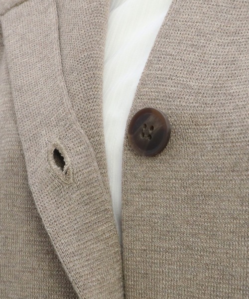 TOKYO SHIRTS（トウキョウシャツ）の「アウターニット ボタンコーディガン（ニット/セーター・レディース・モカ/ネイビー・M/L）」の4枚目の写真