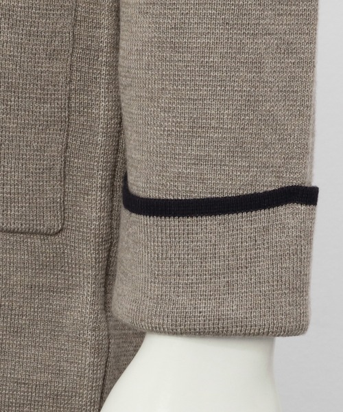 TOKYO SHIRTS（トウキョウシャツ）の「アウターニット ボタンコーディガン（ニット/セーター・レディース・モカ/ネイビー・M/L）」の5枚目の写真