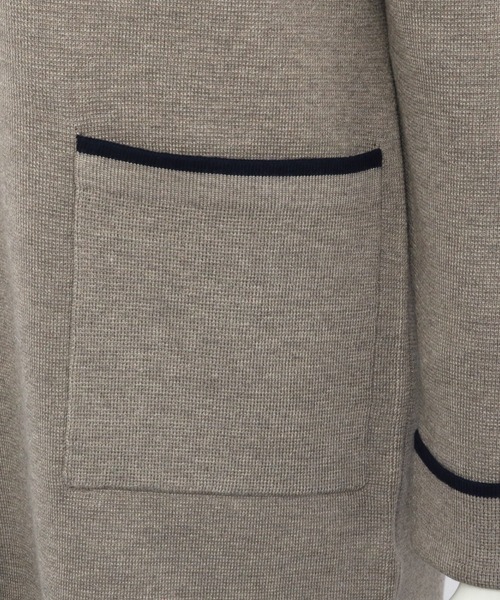 TOKYO SHIRTS（トウキョウシャツ）の「アウターニット ボタンコーディガン（ニット/セーター・レディース・モカ/ネイビー・M/L）」の6枚目の写真