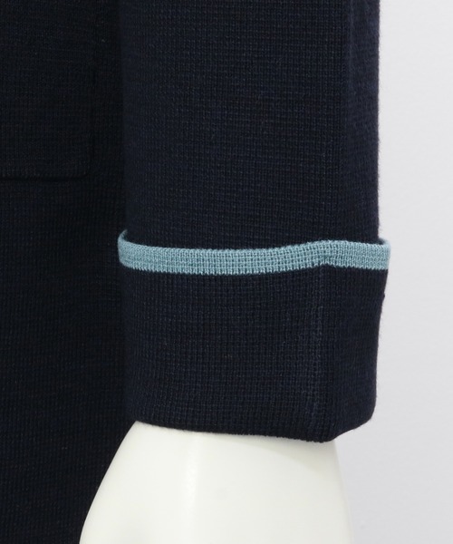 TOKYO SHIRTS（トウキョウシャツ）の「アウターニット ボタンコーディガン（ニット/セーター・レディース・モカ/ネイビー・M/L）」の9枚目の写真