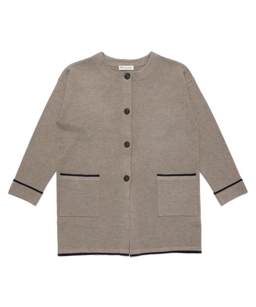 TOKYO SHIRTS（トウキョウシャツ）の「アウターニット ボタンコーディガン（ニット/セーター・レディース・モカ/ネイビー・M/L）」の14枚目の写真