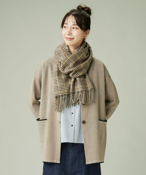 TOKYO SHIRTS（トウキョウシャツ）の「アウターニット ボタンコーディガン（ニット/セーター・レディース・モカ/ネイビー・M/L）」の12枚目の写真