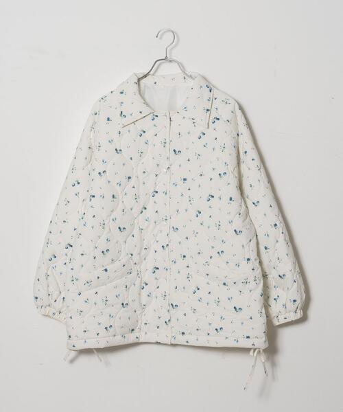 WEGO（ウィゴー）の「WEGO/フラワーキルティングブルゾン（ダウン