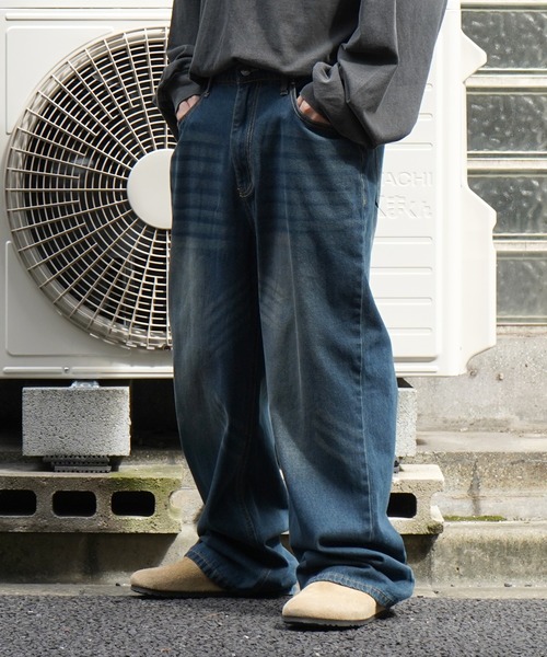 Confirm(コンファーム)の「ヴィンテージメイク レトロライク ワイドテーパード デニムパンツ (デニムパンツ・メンズ・ネイビー/ブラック・L/M)」の18枚目の写真