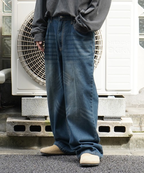Confirm(コンファーム)の「ヴィンテージメイク レトロライク ワイドテーパード デニムパンツ (デニムパンツ・メンズ・ネイビー/ブラック・L/M)」の21枚目の写真