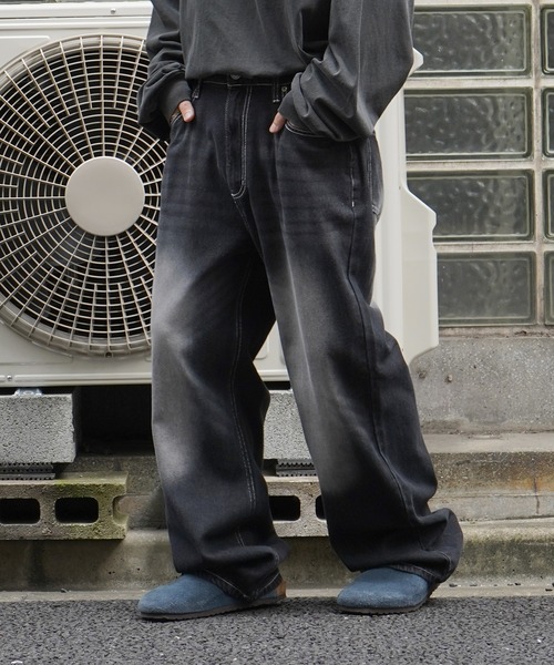 Confirm(コンファーム)の「ヴィンテージメイク レトロライク ワイドテーパード デニムパンツ (デニムパンツ・メンズ・ネイビー/ブラック・L/M)」の17枚目の写真